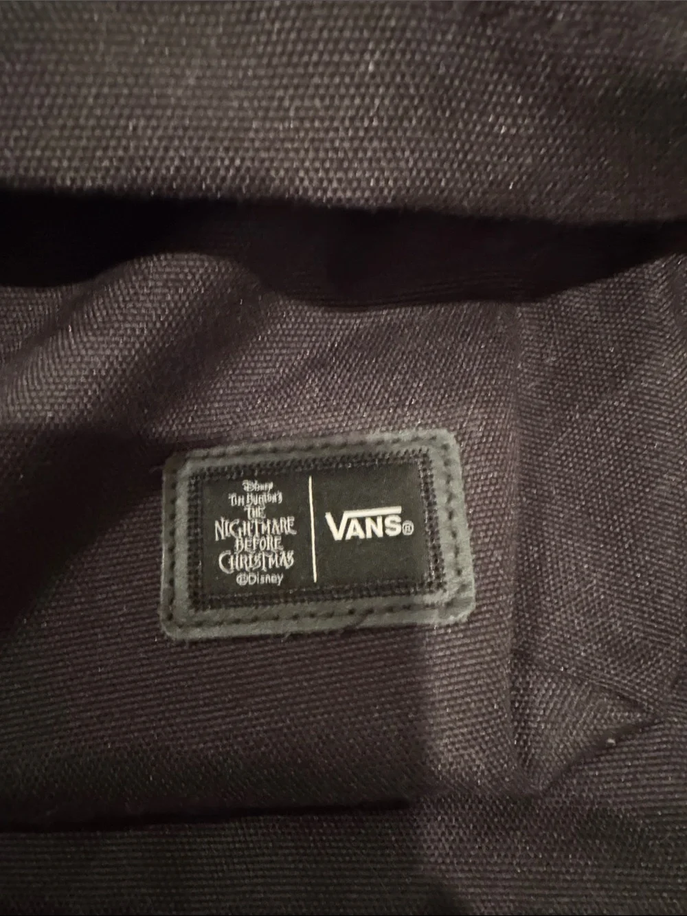 Vans Black Backpack with The Nightmare Before Christmas Graphic